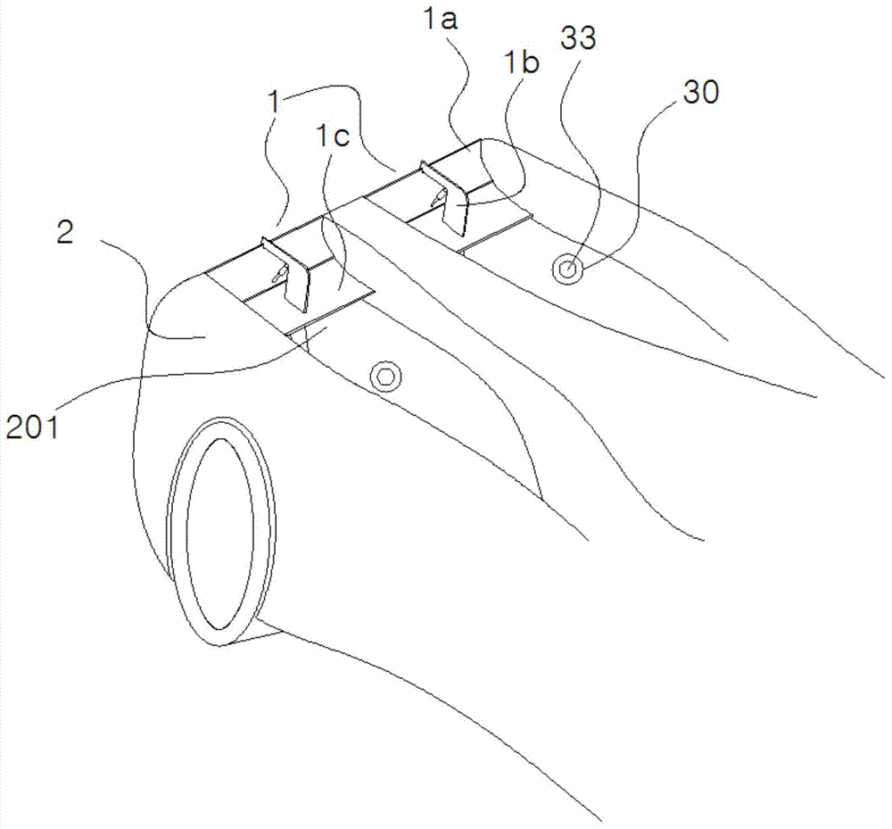 Air flow assistance adjusting device