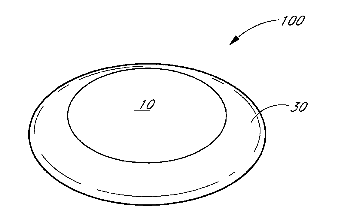 Hybrid contact lens system and method of fitting