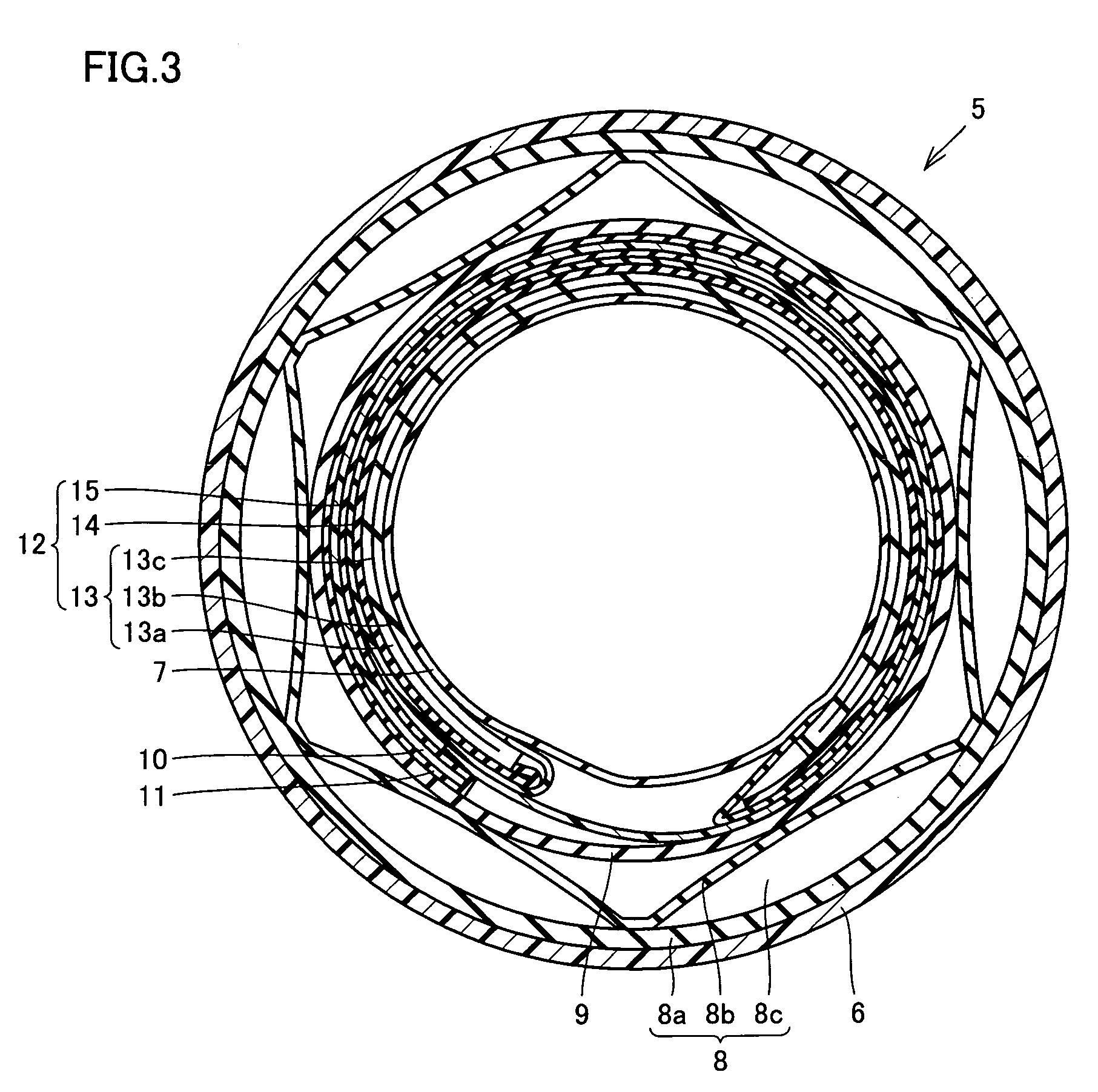 Device for securing living body by pressing