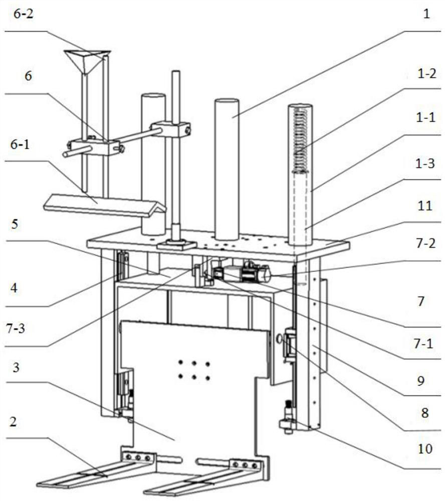 Automatic unloading device of drop test machine