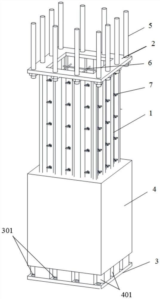 Corrugated plate-ECC fabricated composite column and construction method thereof