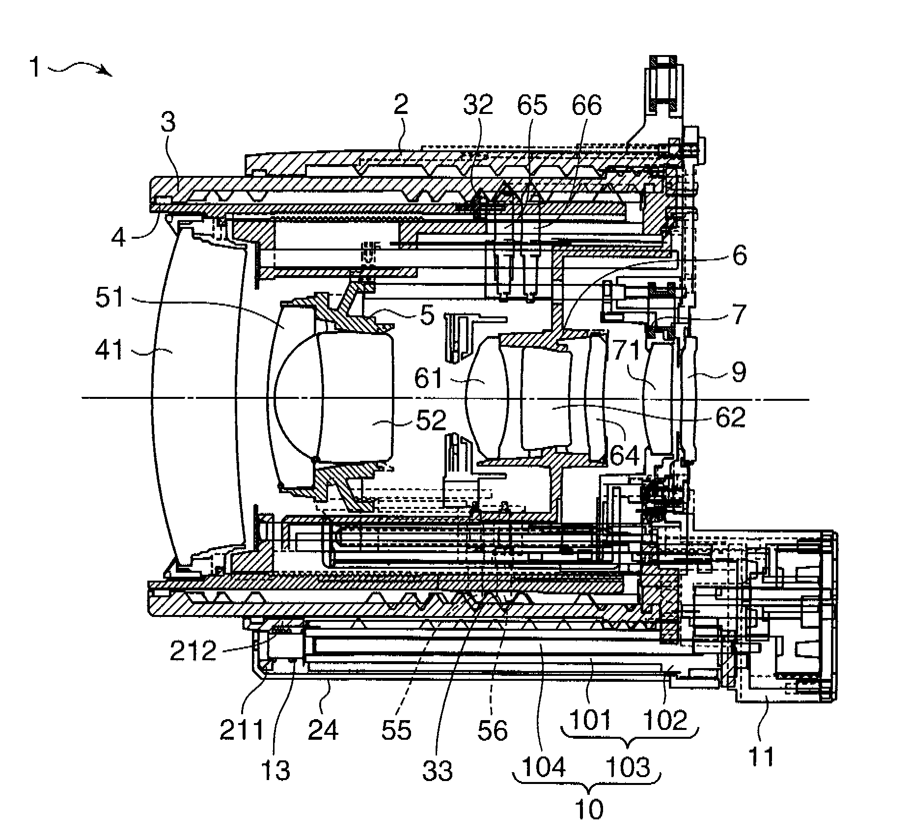 Lens unit and image sensing apparatus incorporated with the same
