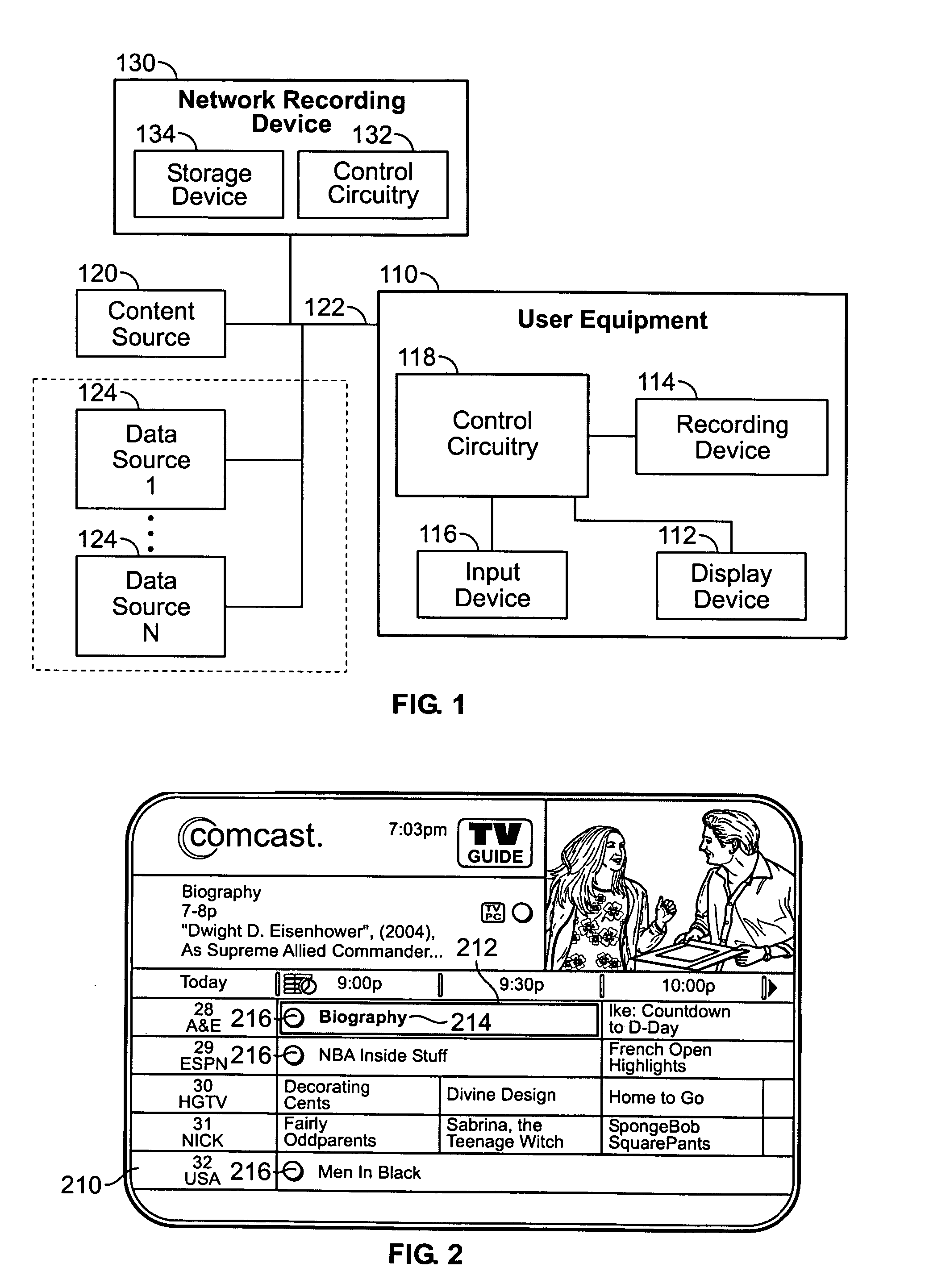 Systems and methods for recording programs using a network recording device as supplemental storage