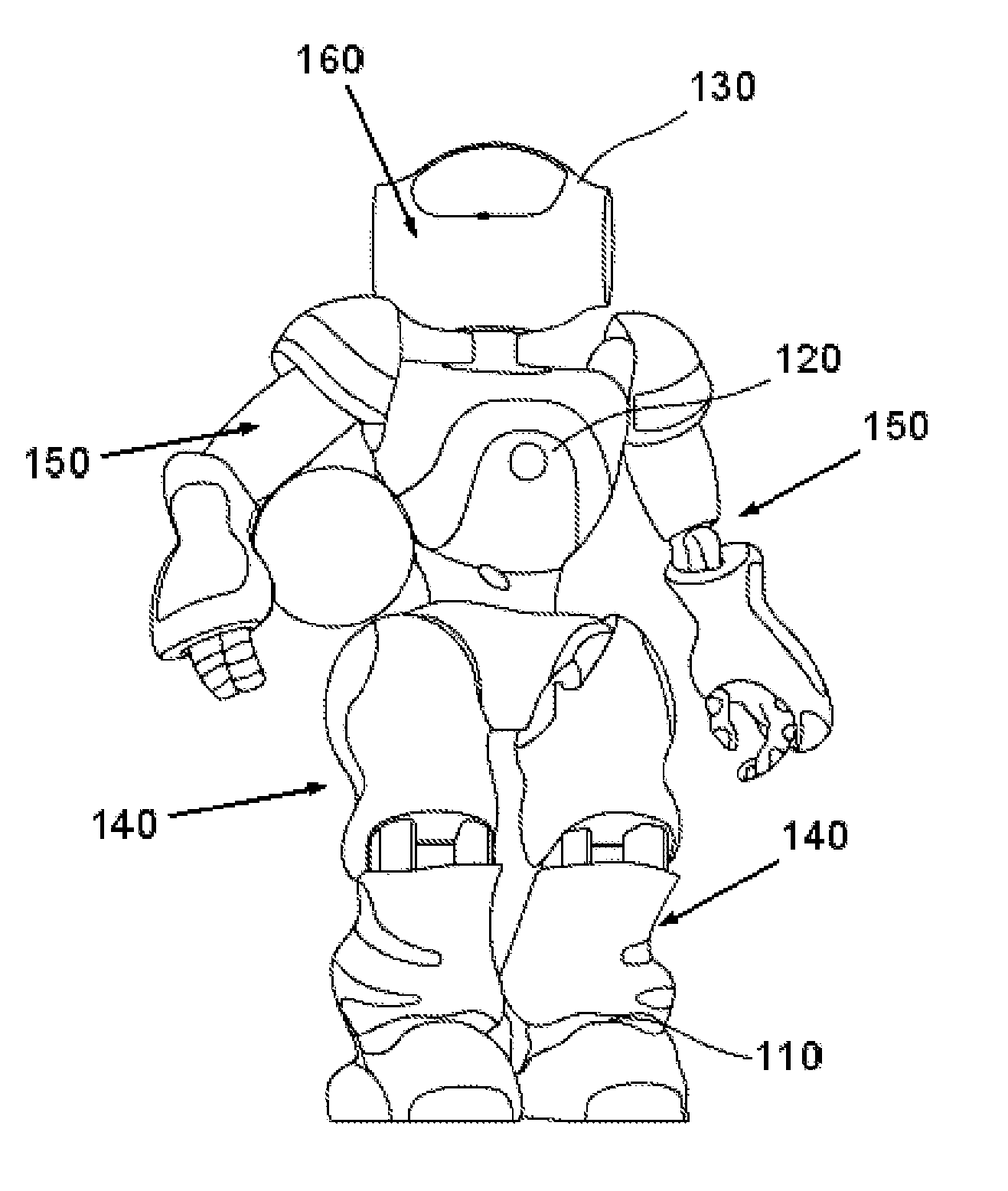 "humanoid robot equipped with a natural dialogue interface, method for controlling the robot and corresponding program"