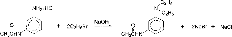 Method for producing m-acetamino-N,N-diethyl aniline
