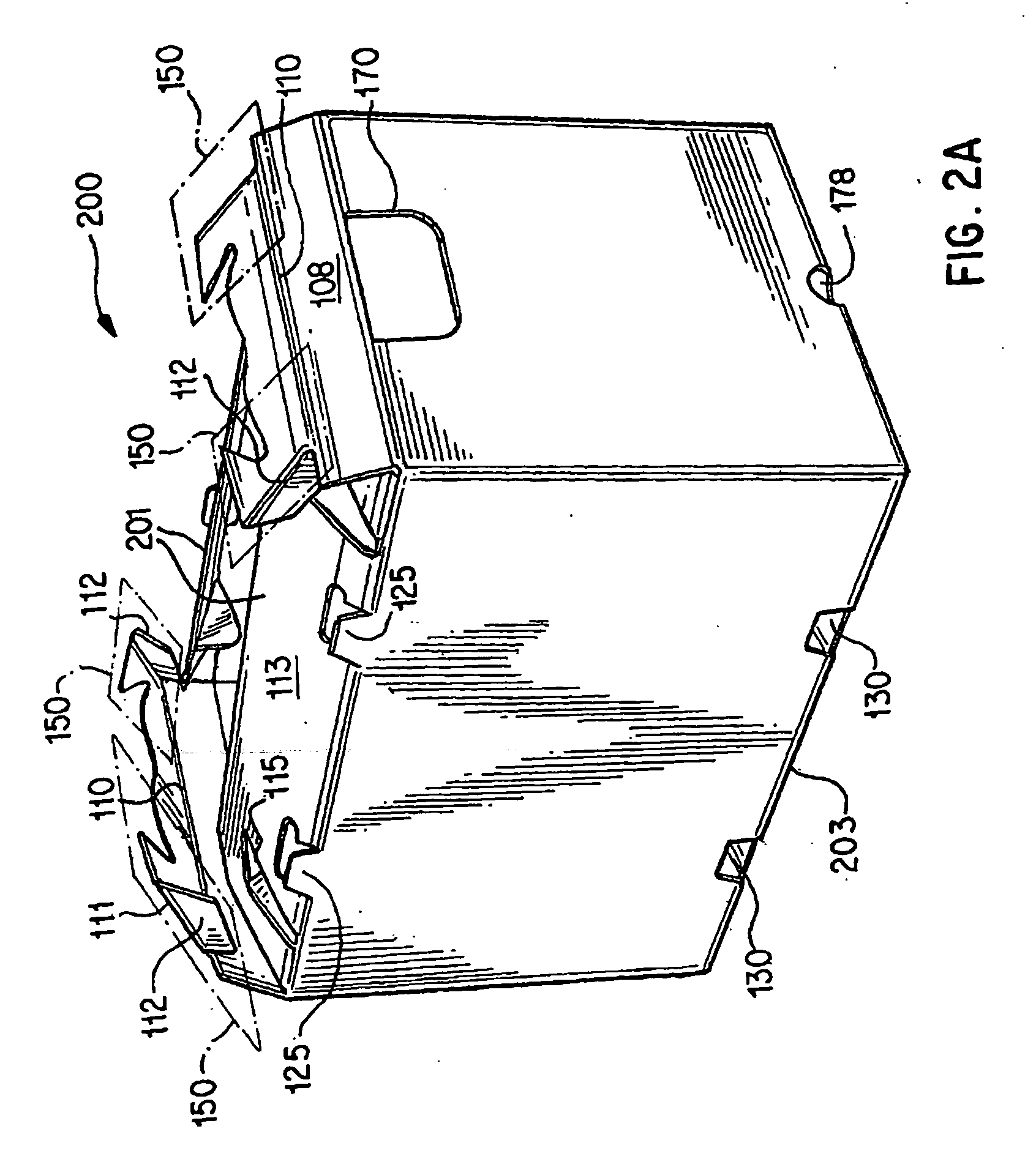 Paperboard container with locking flaps