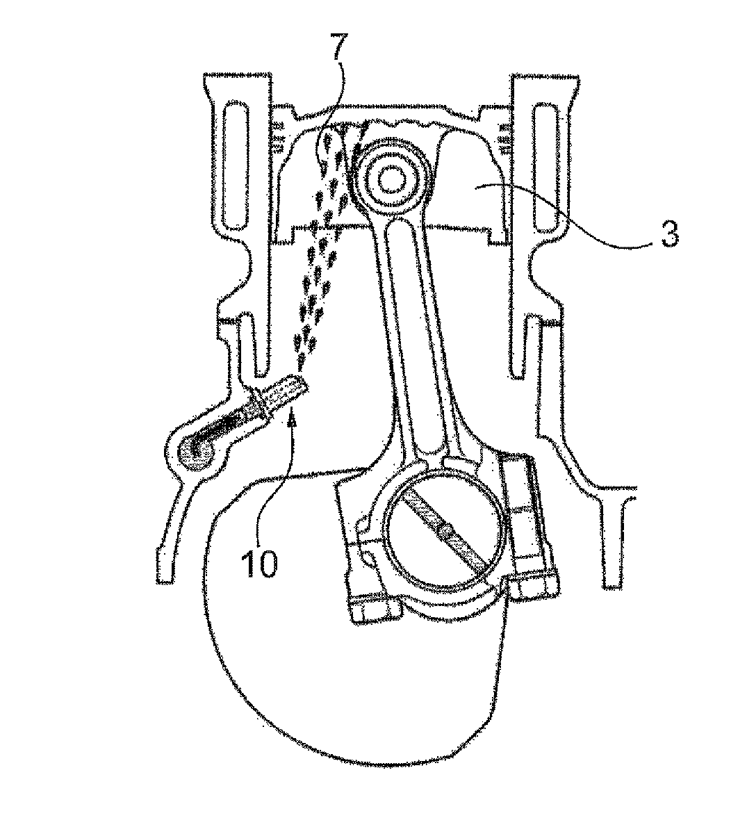 Method for controlling a piston cooling circuit of an internal combustion engine of an industrial vehicle