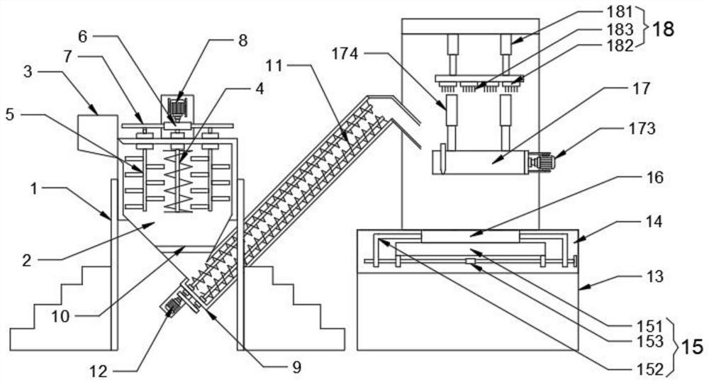 Compression molding device for cement brick production