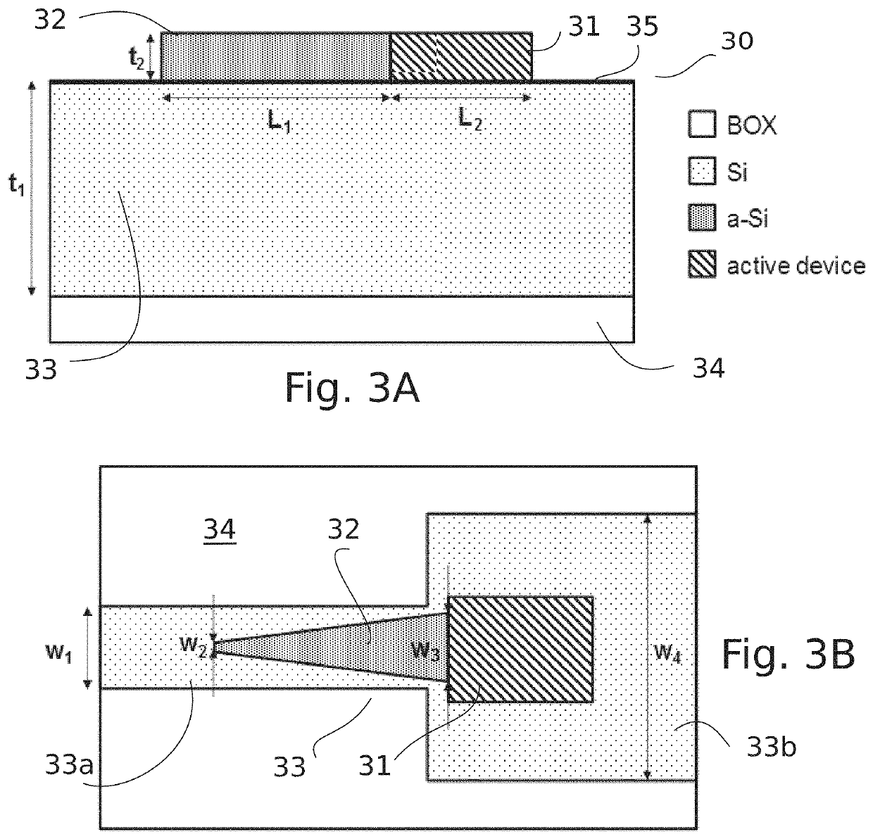 Light escalators in optical circuits between thick and thin waveguides