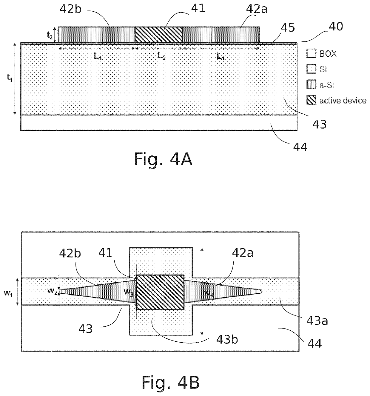 Light escalators in optical circuits between thick and thin waveguides