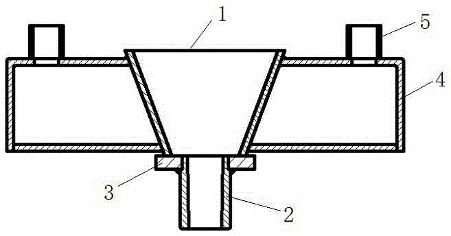 Mold gate for pouring insulating cylinder