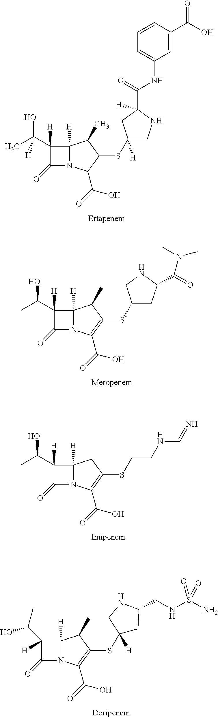 Avibactam and carbapenems antibacterial agents