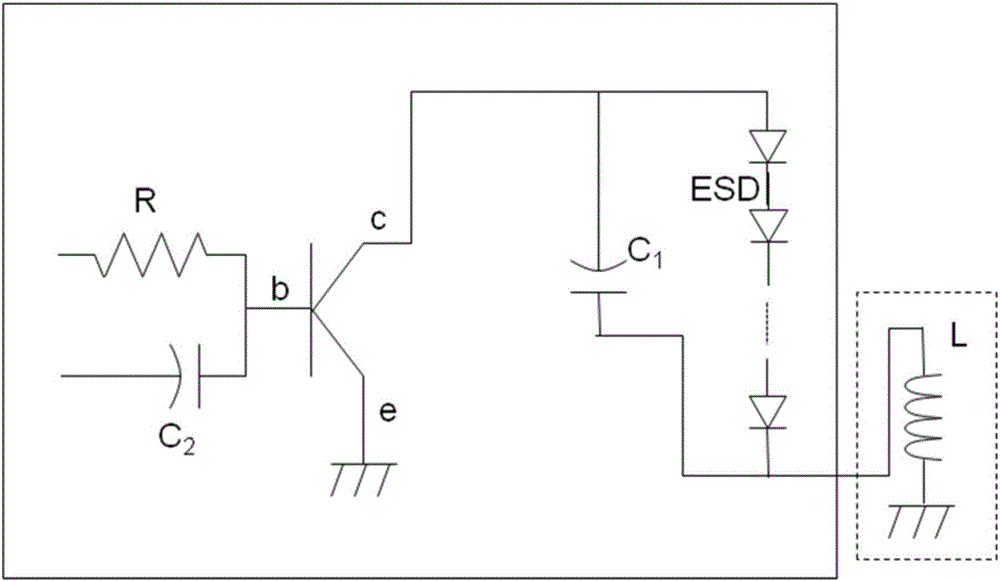 Output circuit structure of radio frequency powder amplifier
