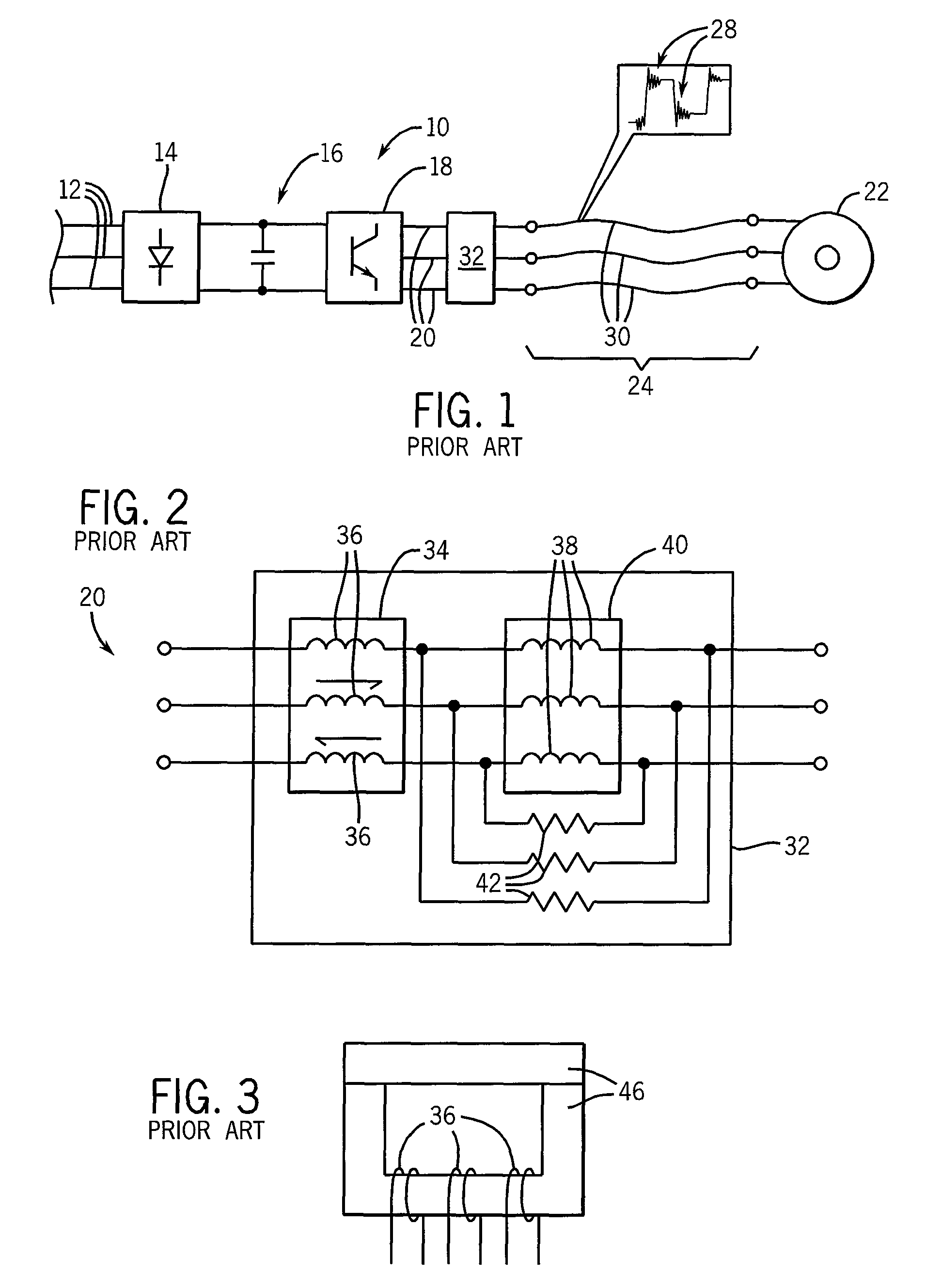 Method and apparatus for reducing differential mode and common mode reflections in motor drives