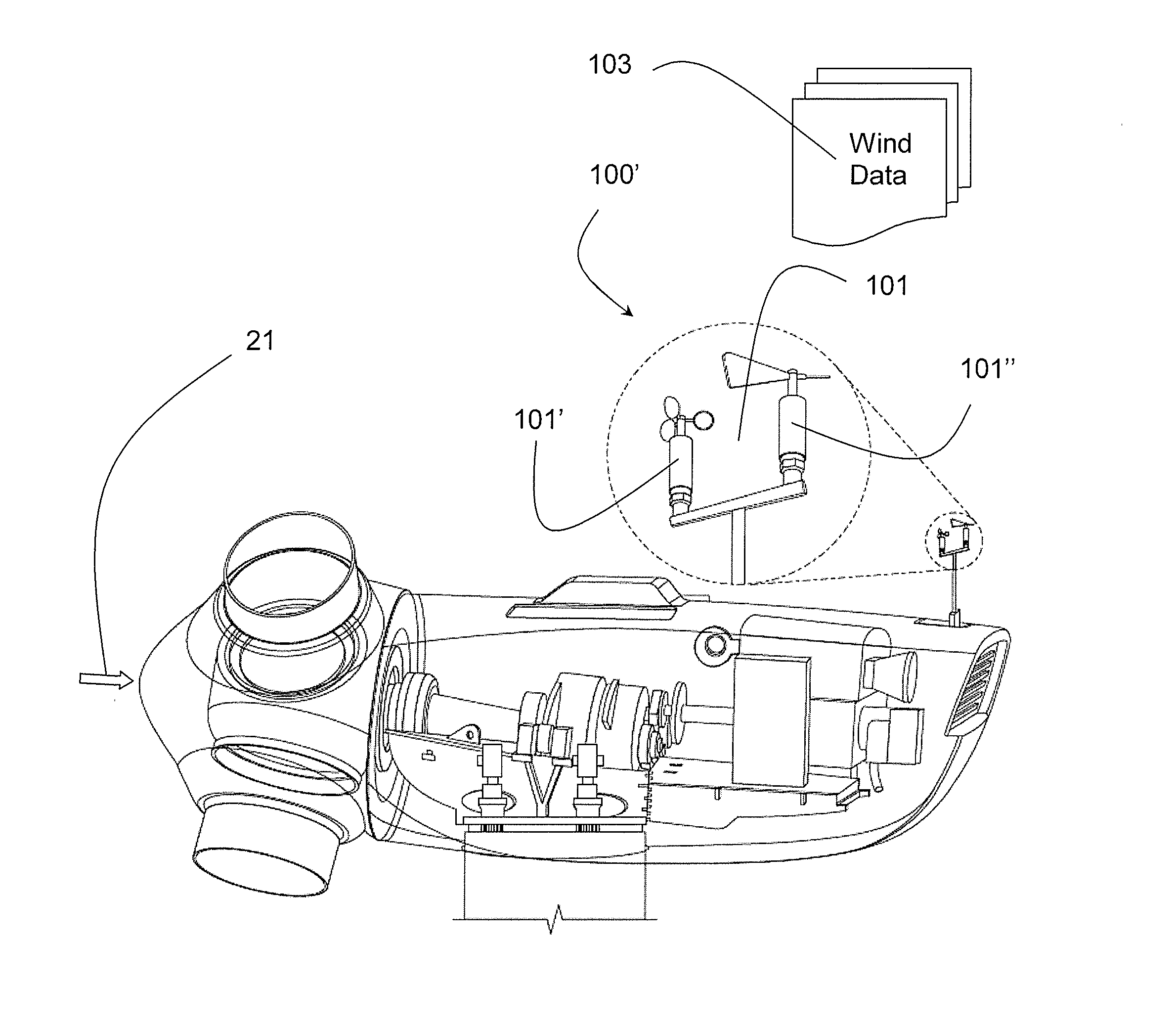 Method and system to actively pitch to reduce extreme loads on wind turbine