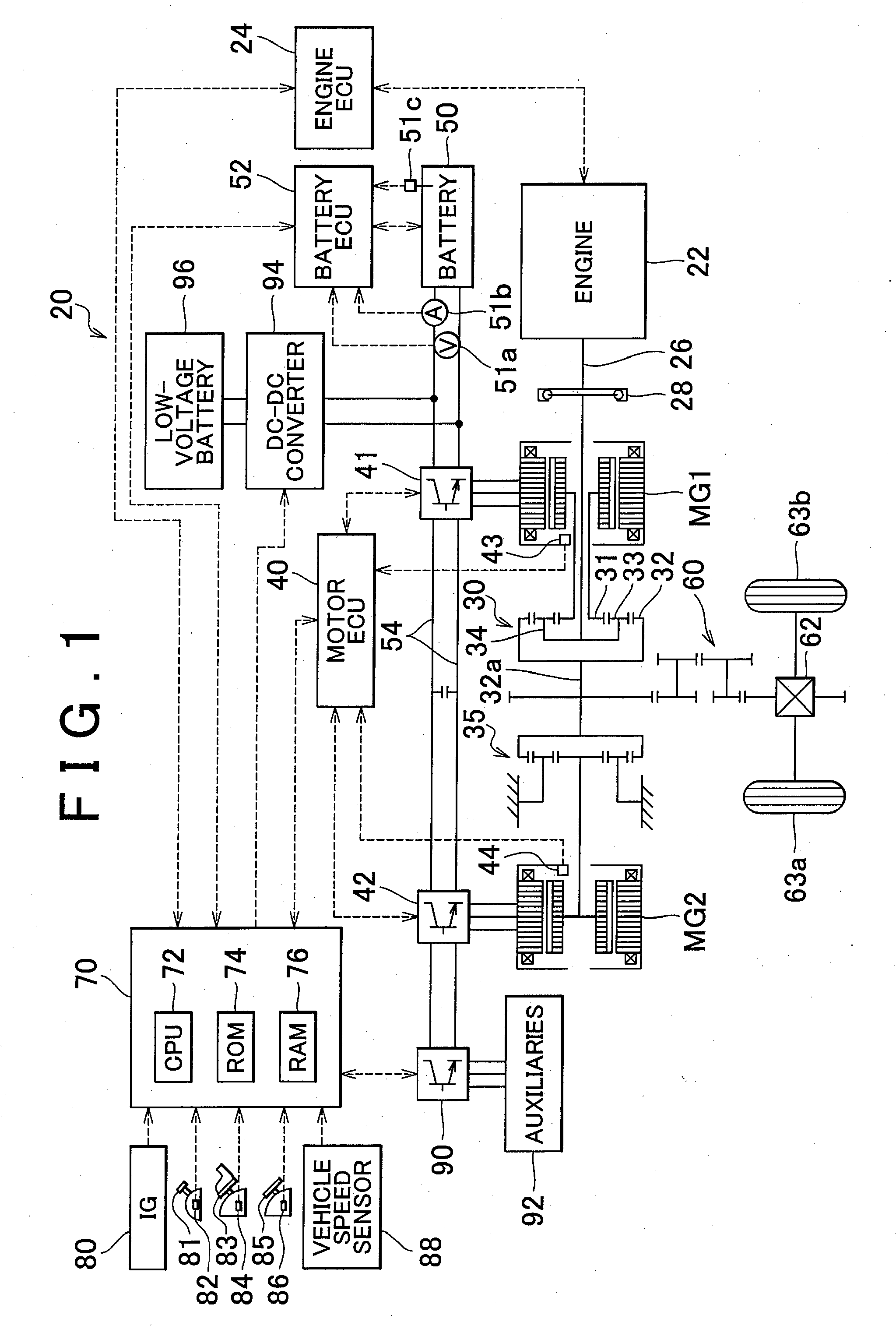Drive force output apparatus, method for controlling same apparatus, and vehicle