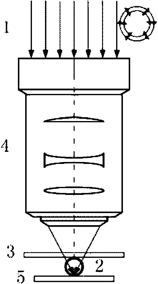 Method and device for producing dark spot on basis of transparent medium small ball