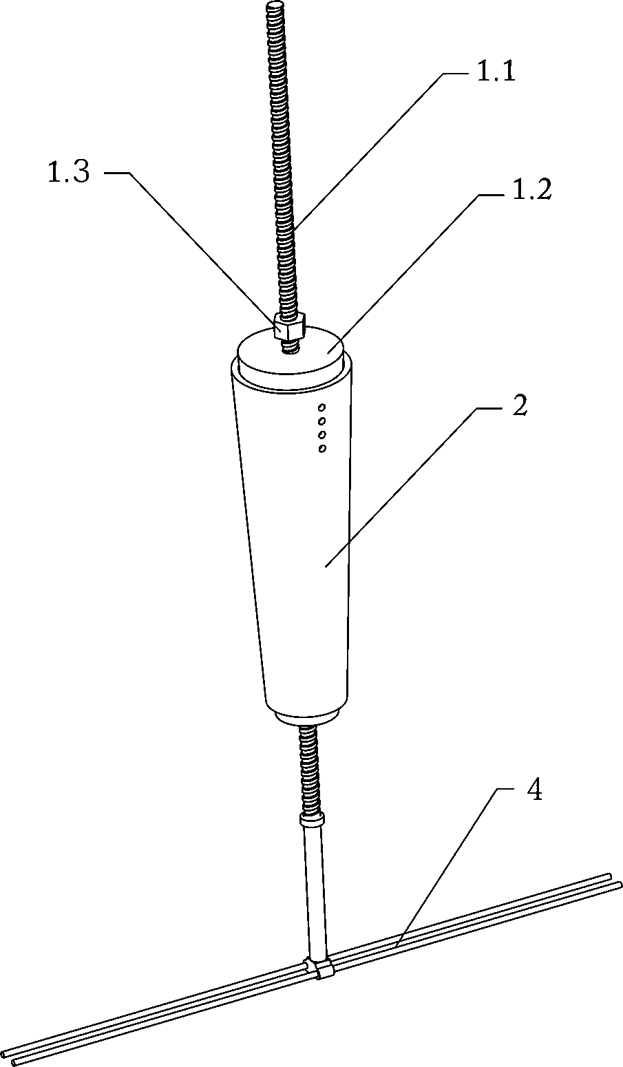 Hole reaming and shaping device for packaging film