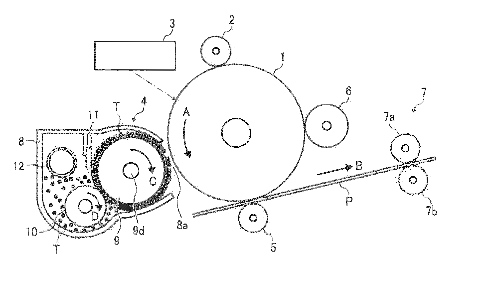 Toner bearing member, development device, and image forming apparatus