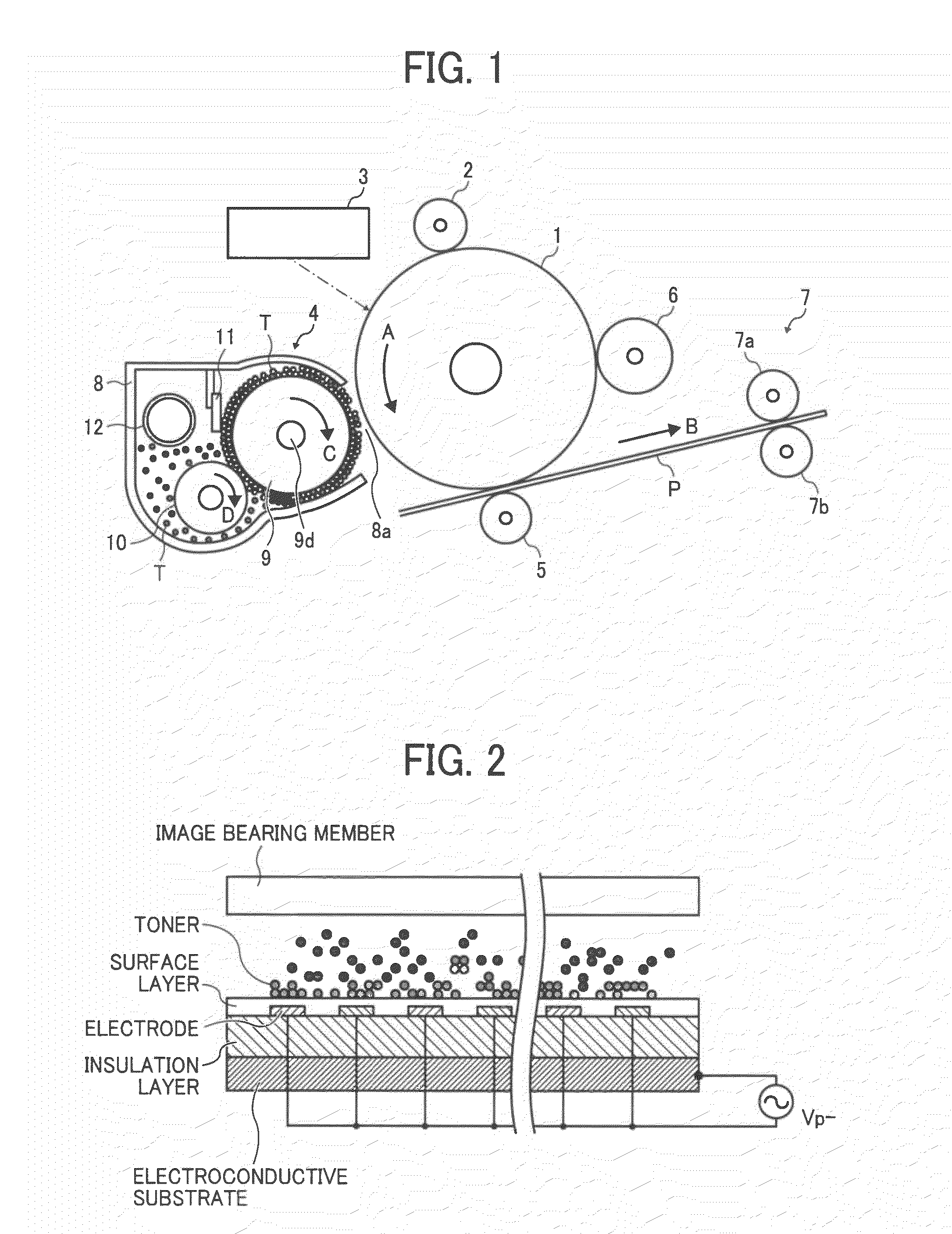 Toner bearing member, development device, and image forming apparatus