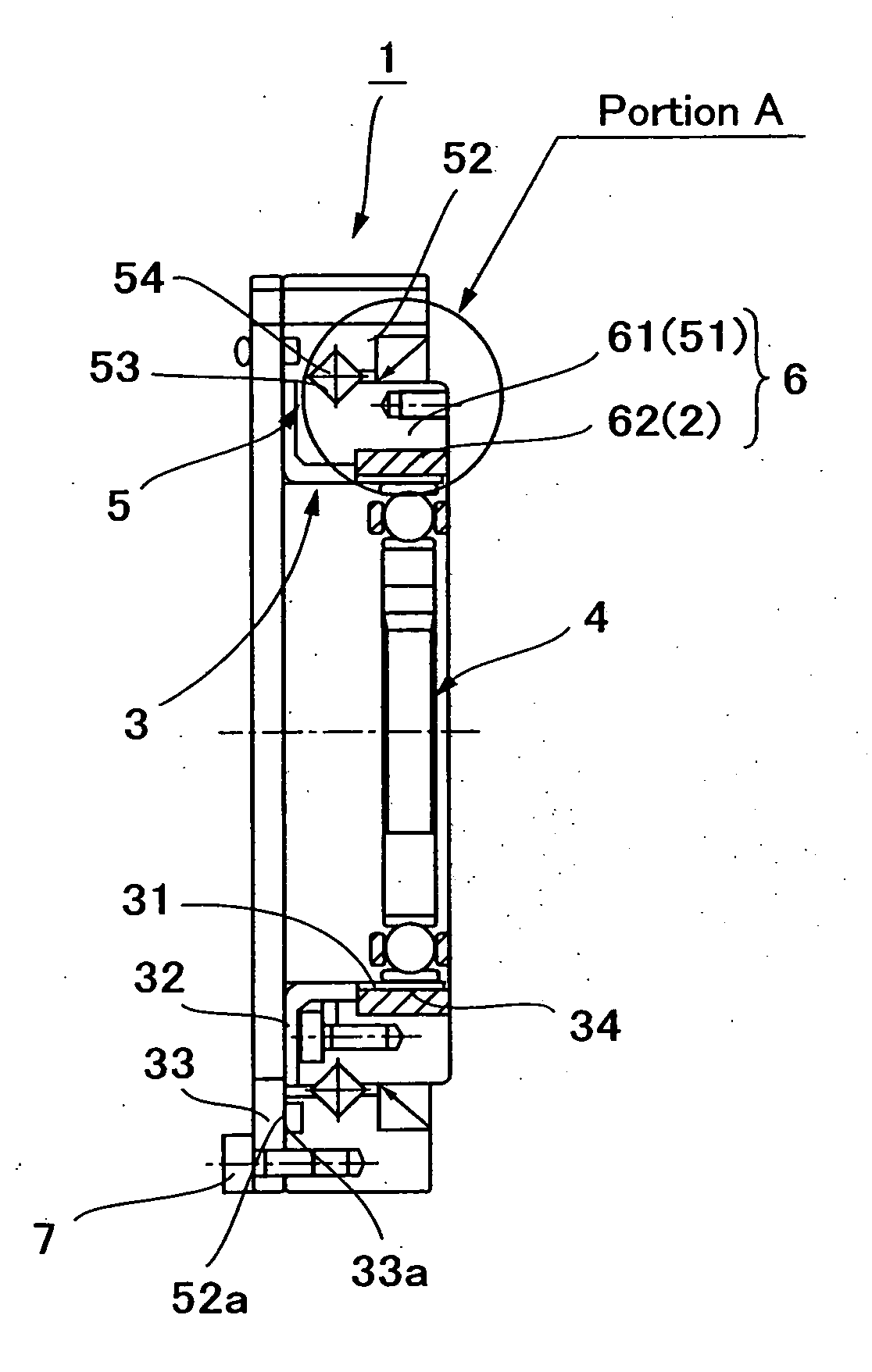 Wave gear device having internal gear integrally formed with inner ring of bearing
