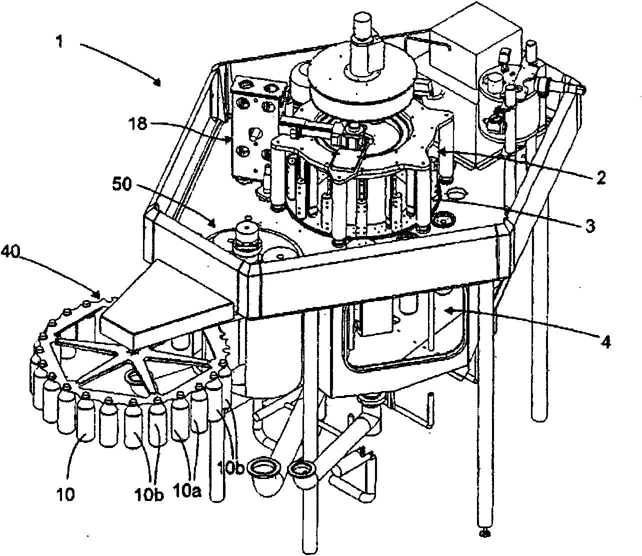 Device for filling containers