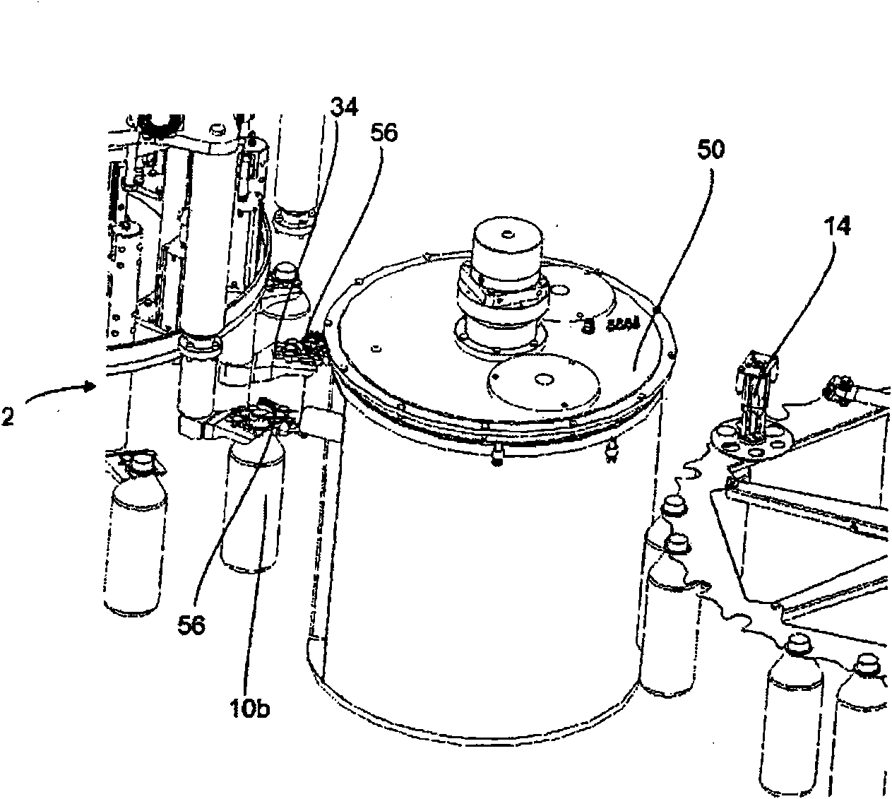 Device for filling containers