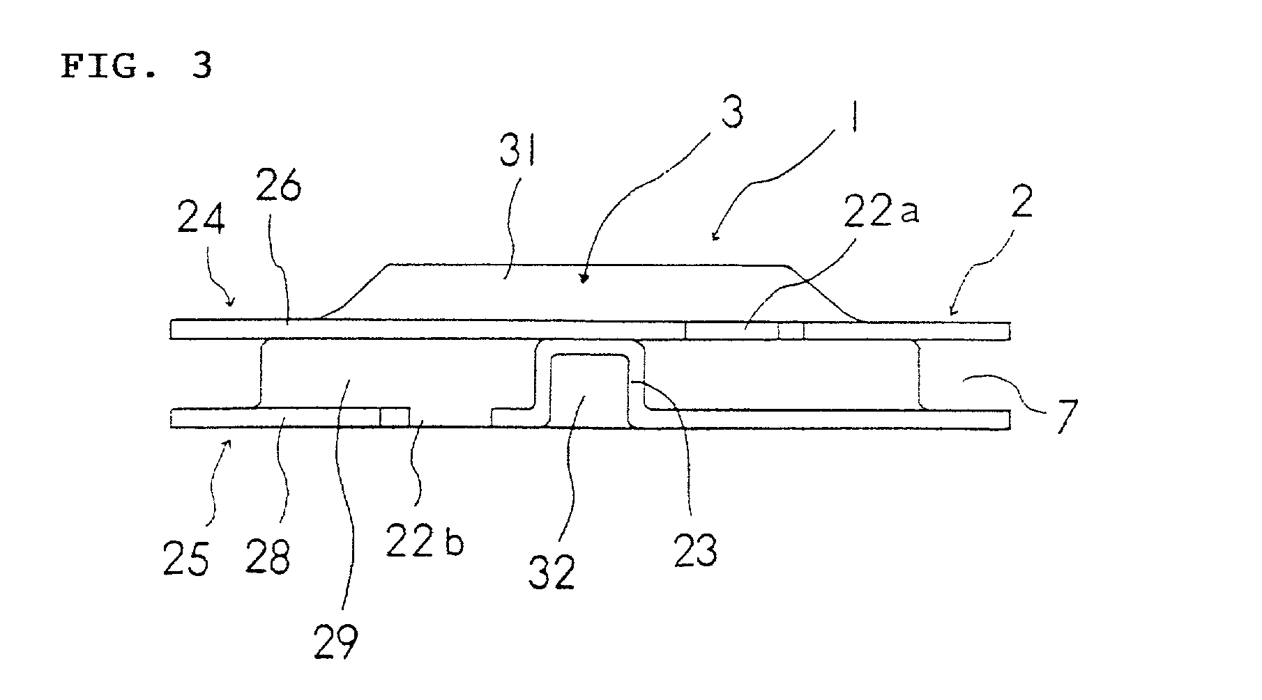 Partition member of liquid filled vibration isolating device