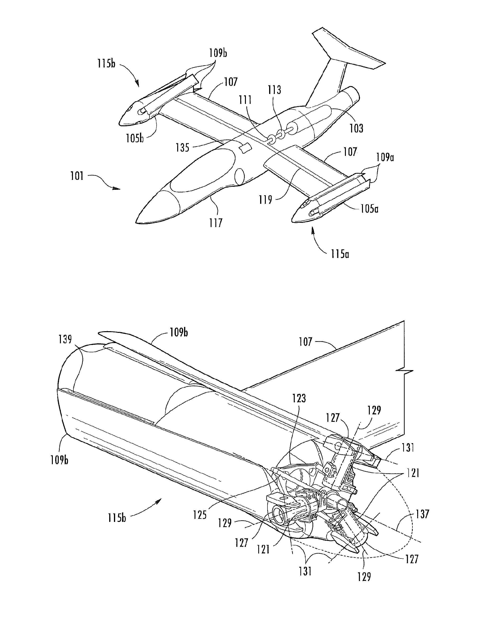 Method and apparatus for in-flight blade folding