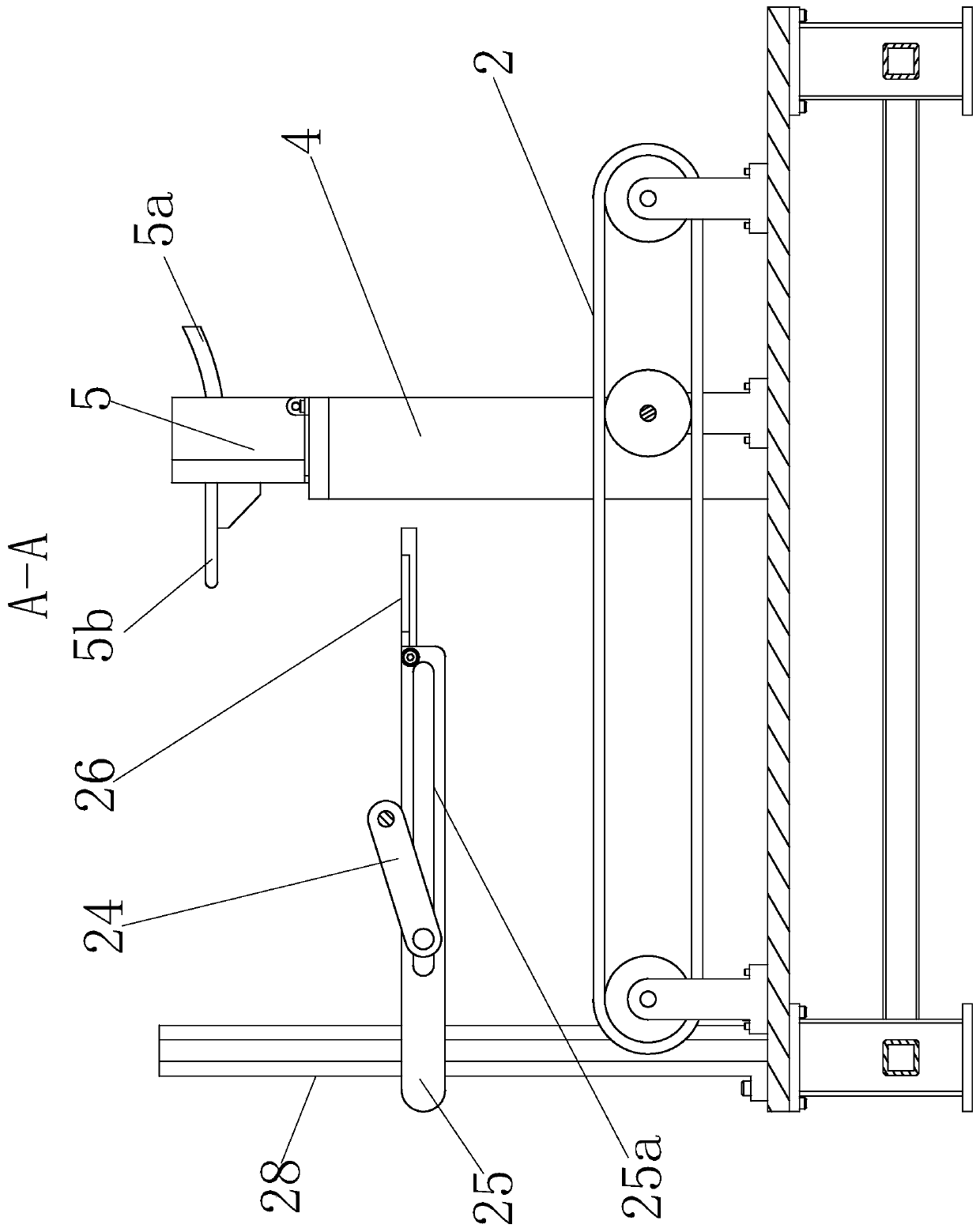 Sheet rubber large face auxiliary cleaning device for manufacturing rubber shock absorber