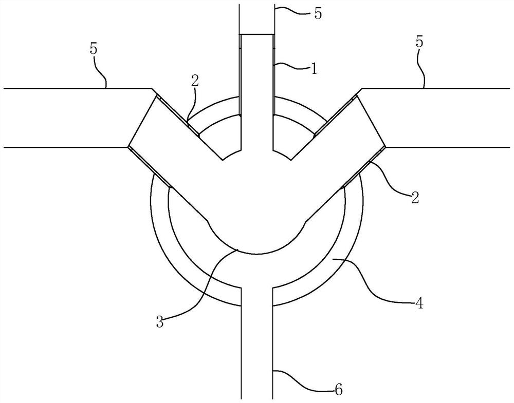 Construction method for pipe jacking connection in current well