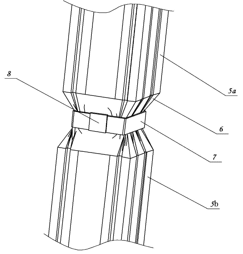 Ultrathin-wall steel structure connector and connecting structure