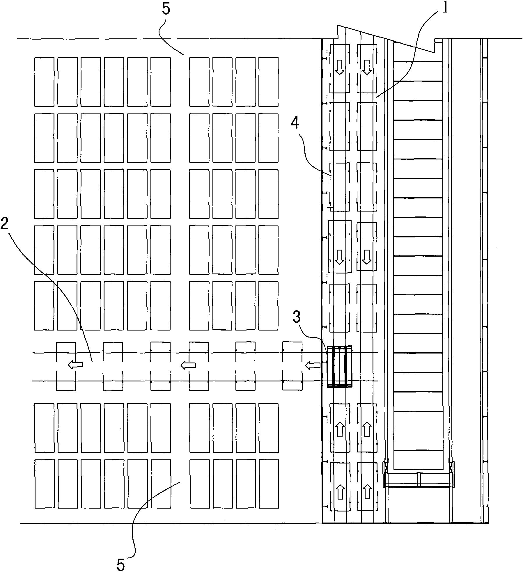 Transverse slab-outputting method of CRTSII rail slab and slab field