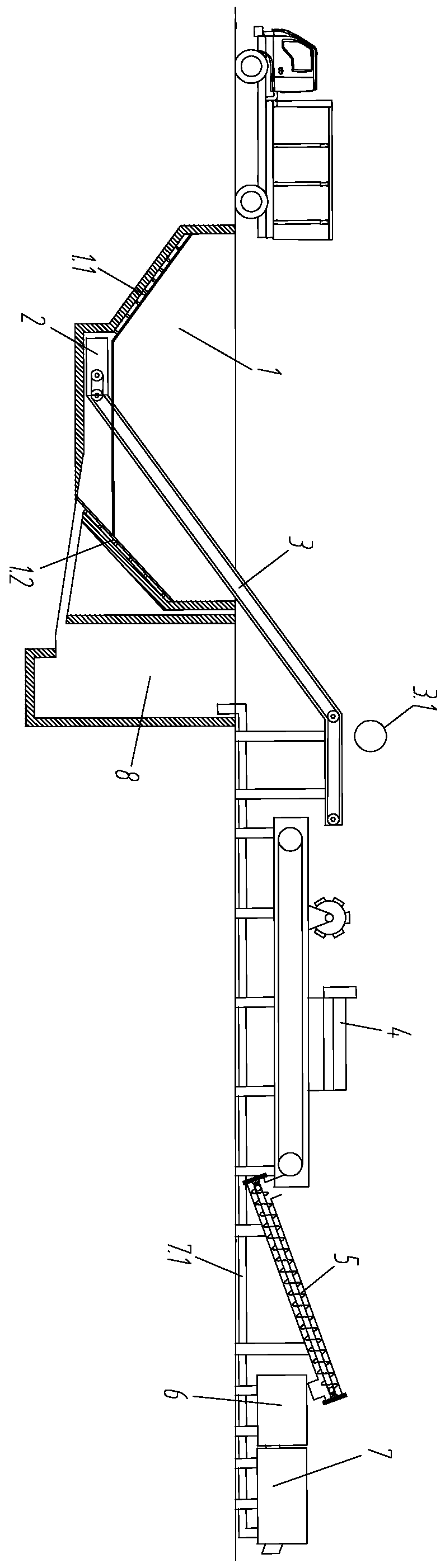 Kitchen waste treatment device and treatment method