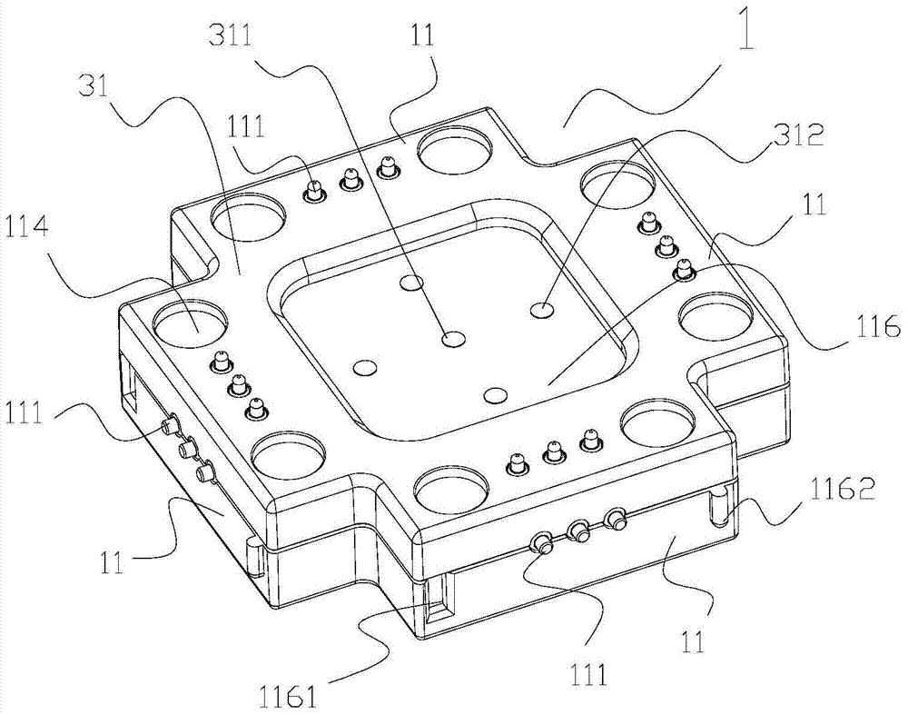 Improved multi-side contact electronic building block