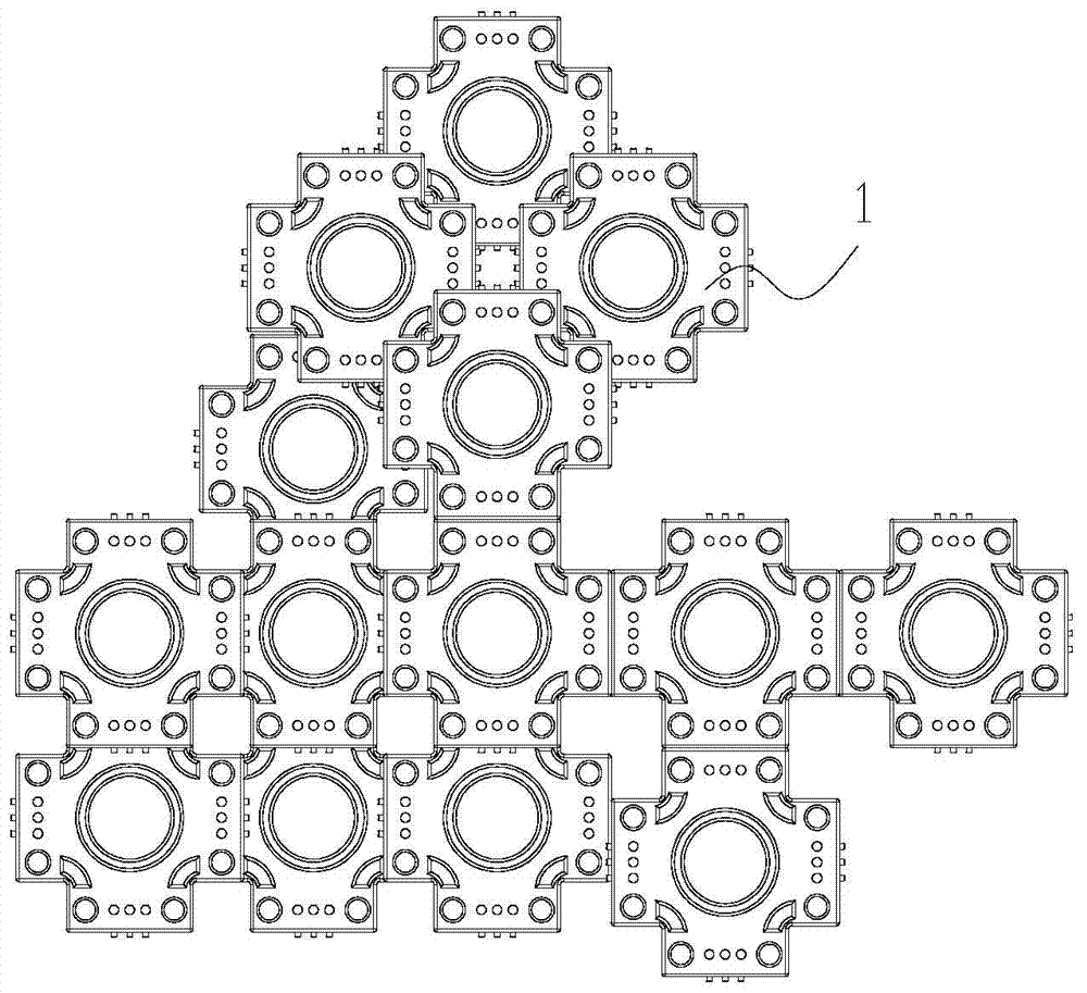 Improved multi-side contact electronic building block