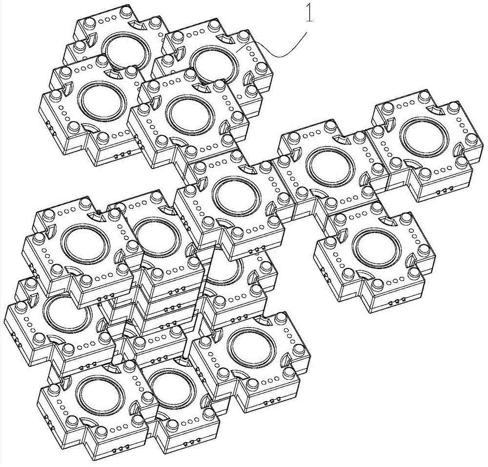 Improved multi-side contact electronic building block