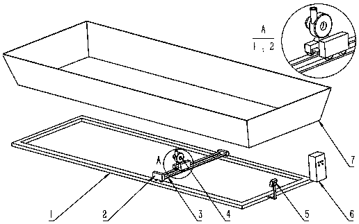 Automatic air blowing and cooling device for bottom of aluminum electrolytic cell