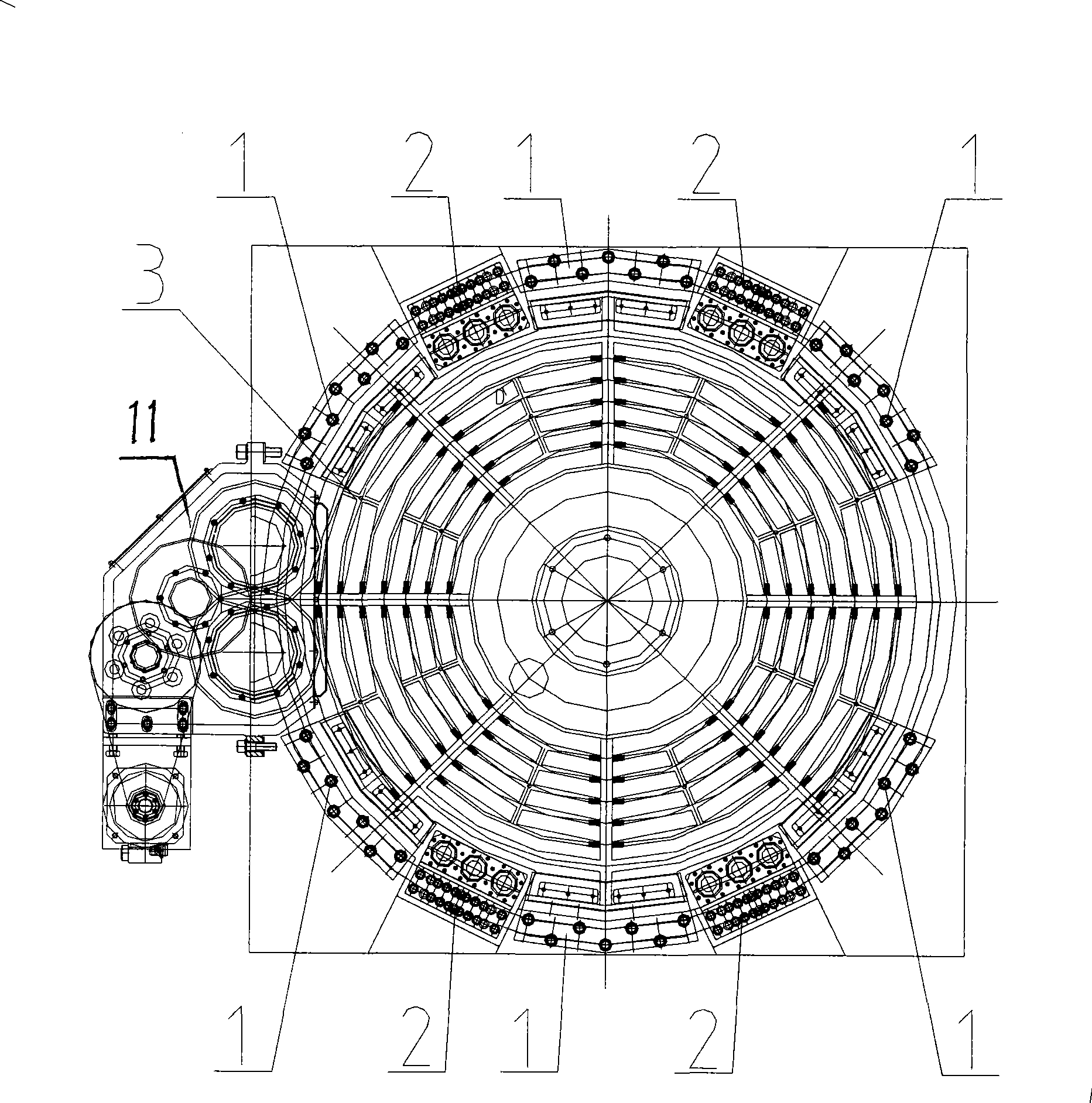 Closed type static pressure turntable and bidirectional piston clamping mechanism thereof