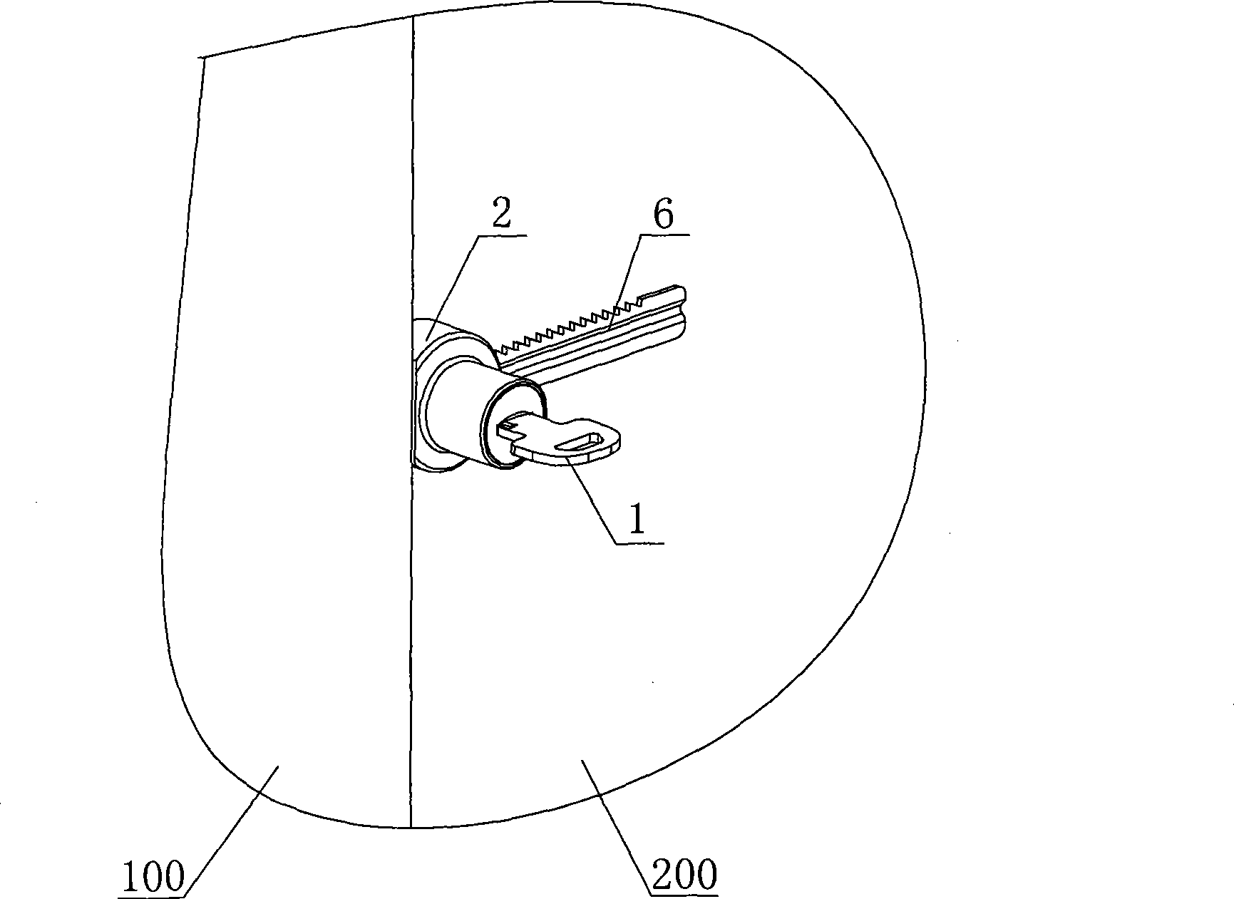 Self-buckling type slide anti-theft lock with anti-push pressure and pick-proof functions