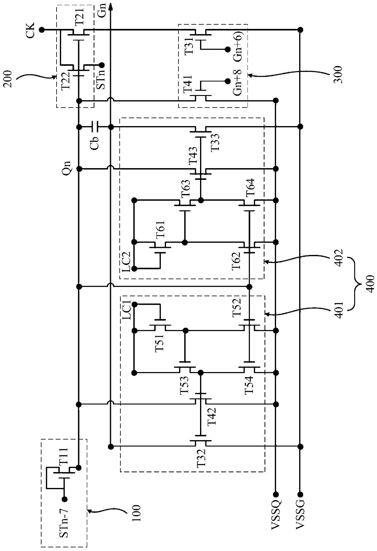 GOA device and gate drive circuit