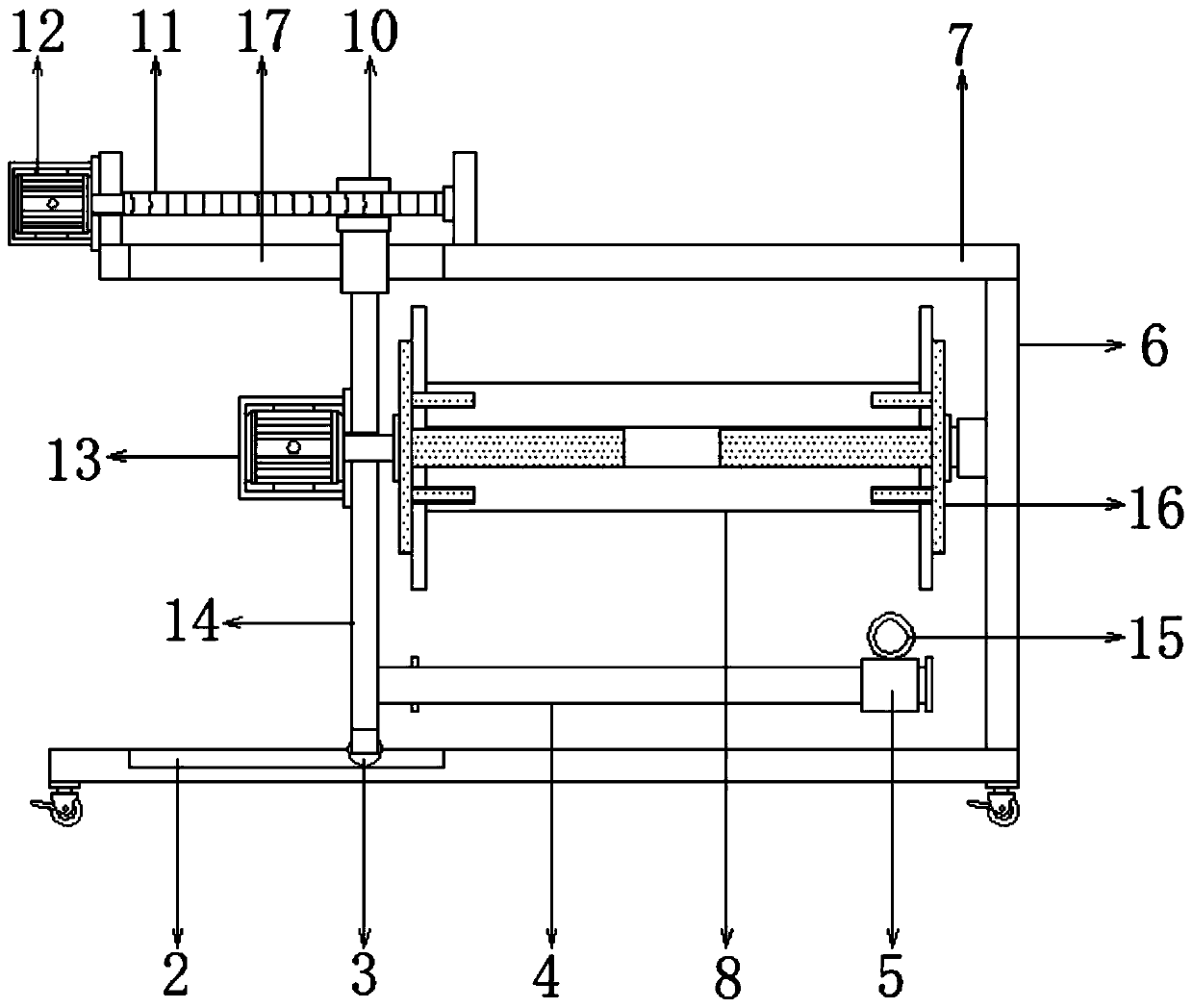 Electrical power cable winding device for electric engineering