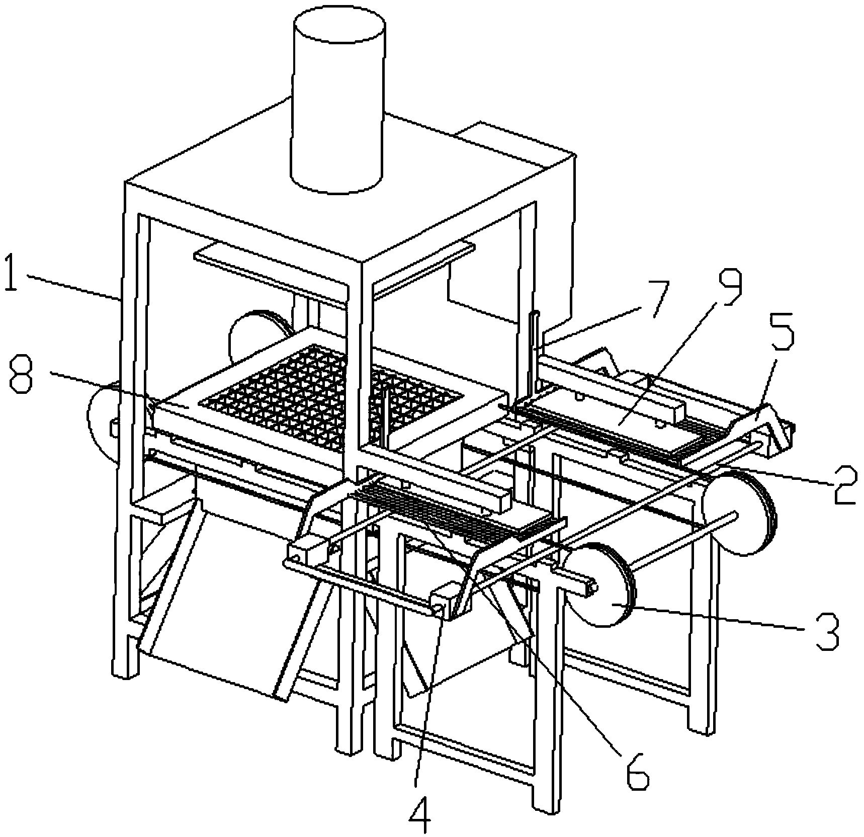 Feeding mechanism of dried bean curd cutting machine