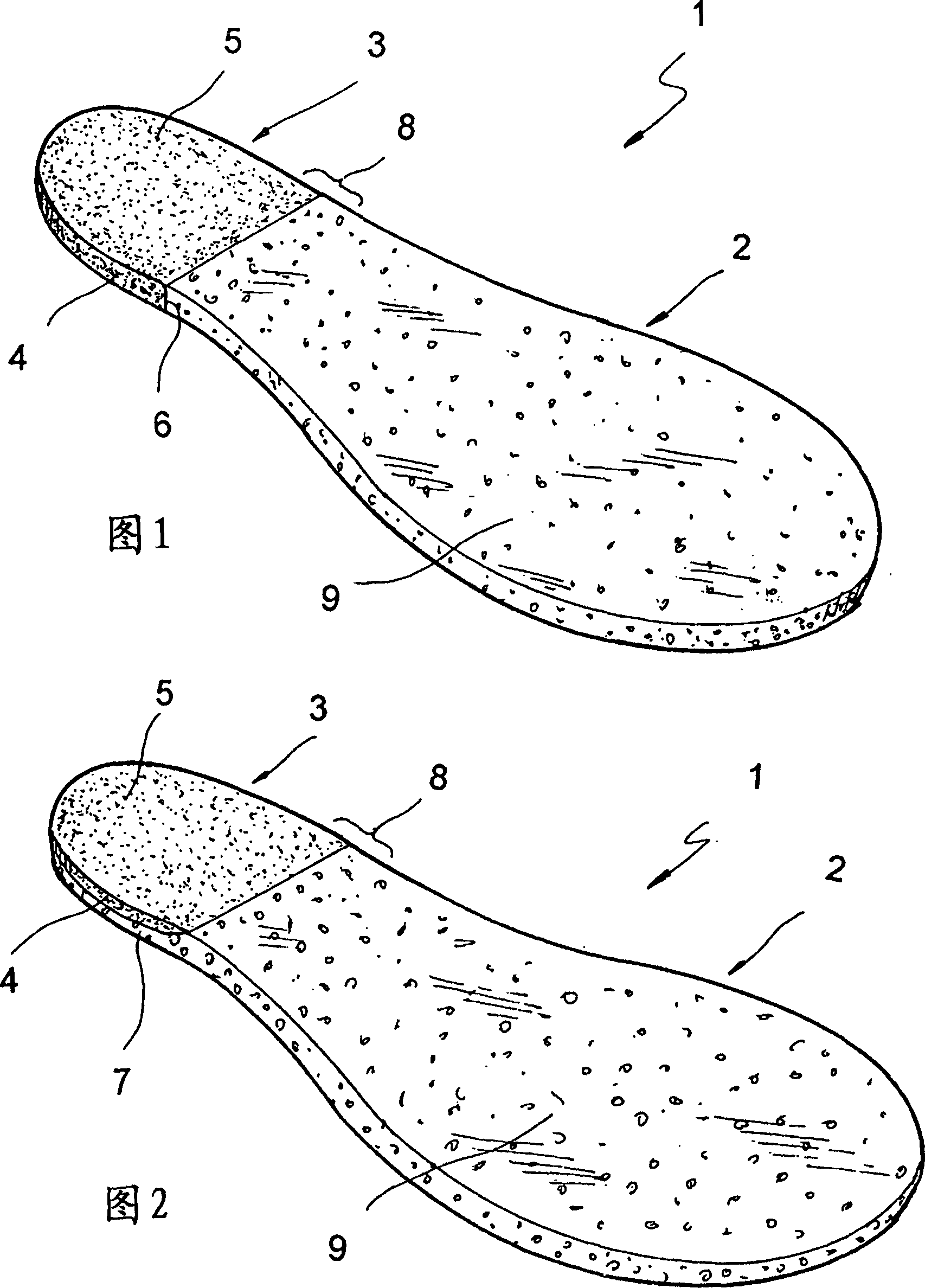 Composite footwear insole, and method of manufacturing same