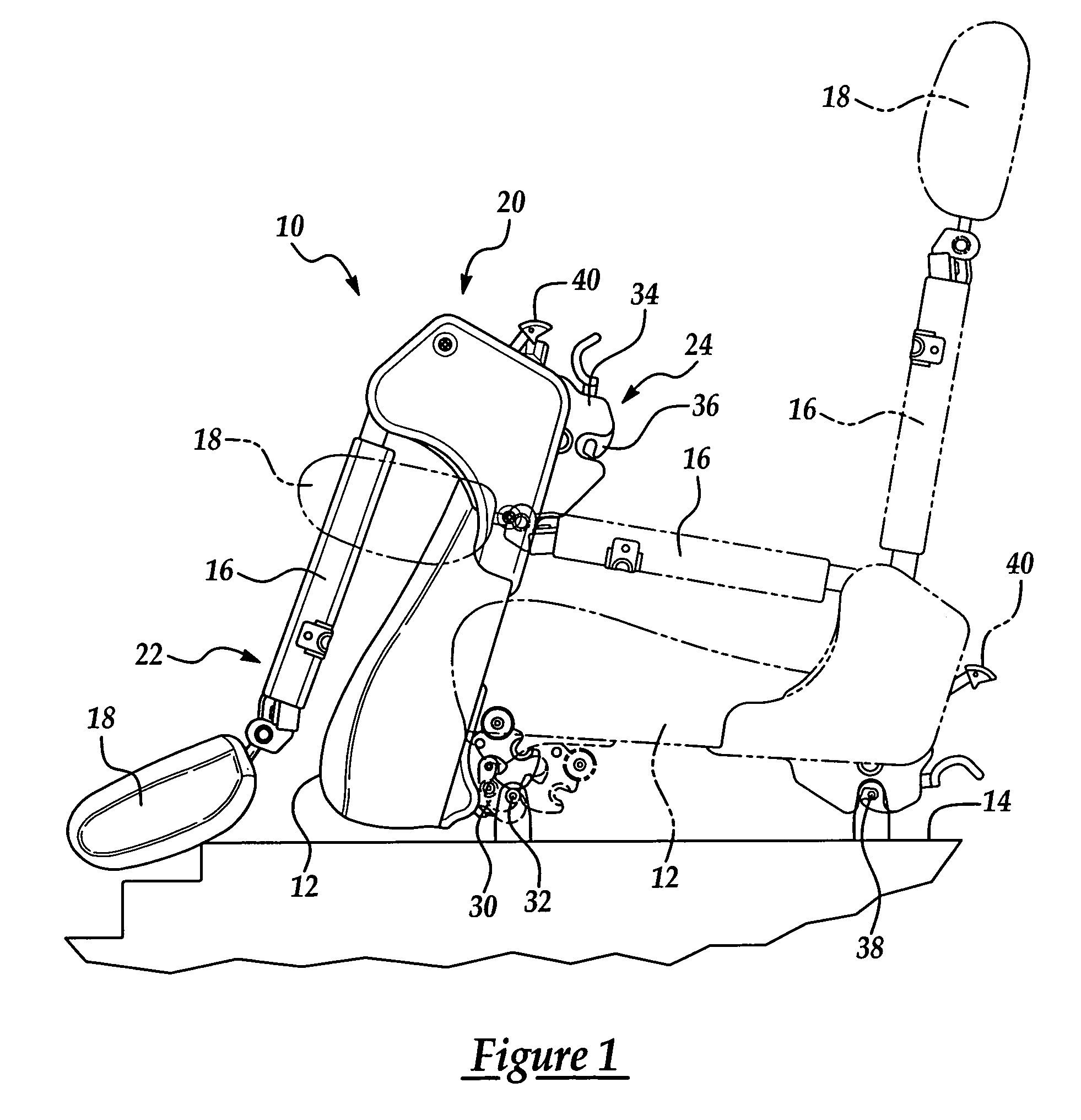 Vehicle seat assembly with biased headrest