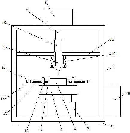 Drilling device for metal product machining