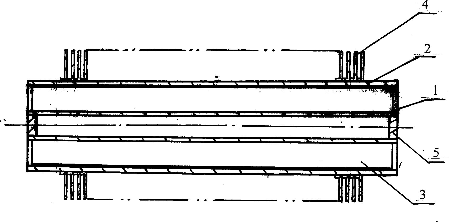 Internal and external fin tube and fin tube group