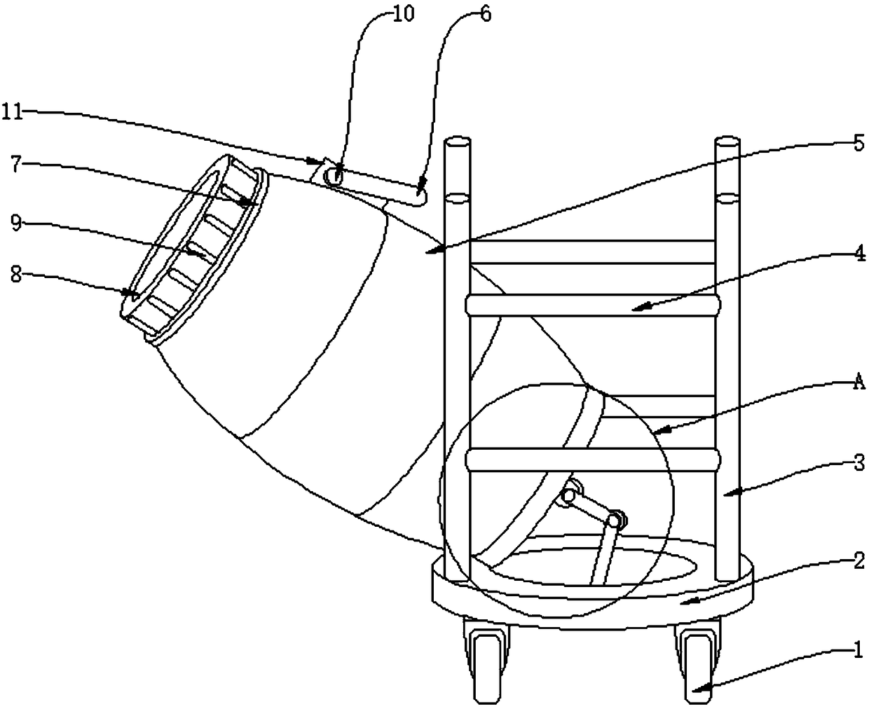 Reinforced and corrosion-resistant raw material barrel for aluminium dihydrogen phosphate coating liquid