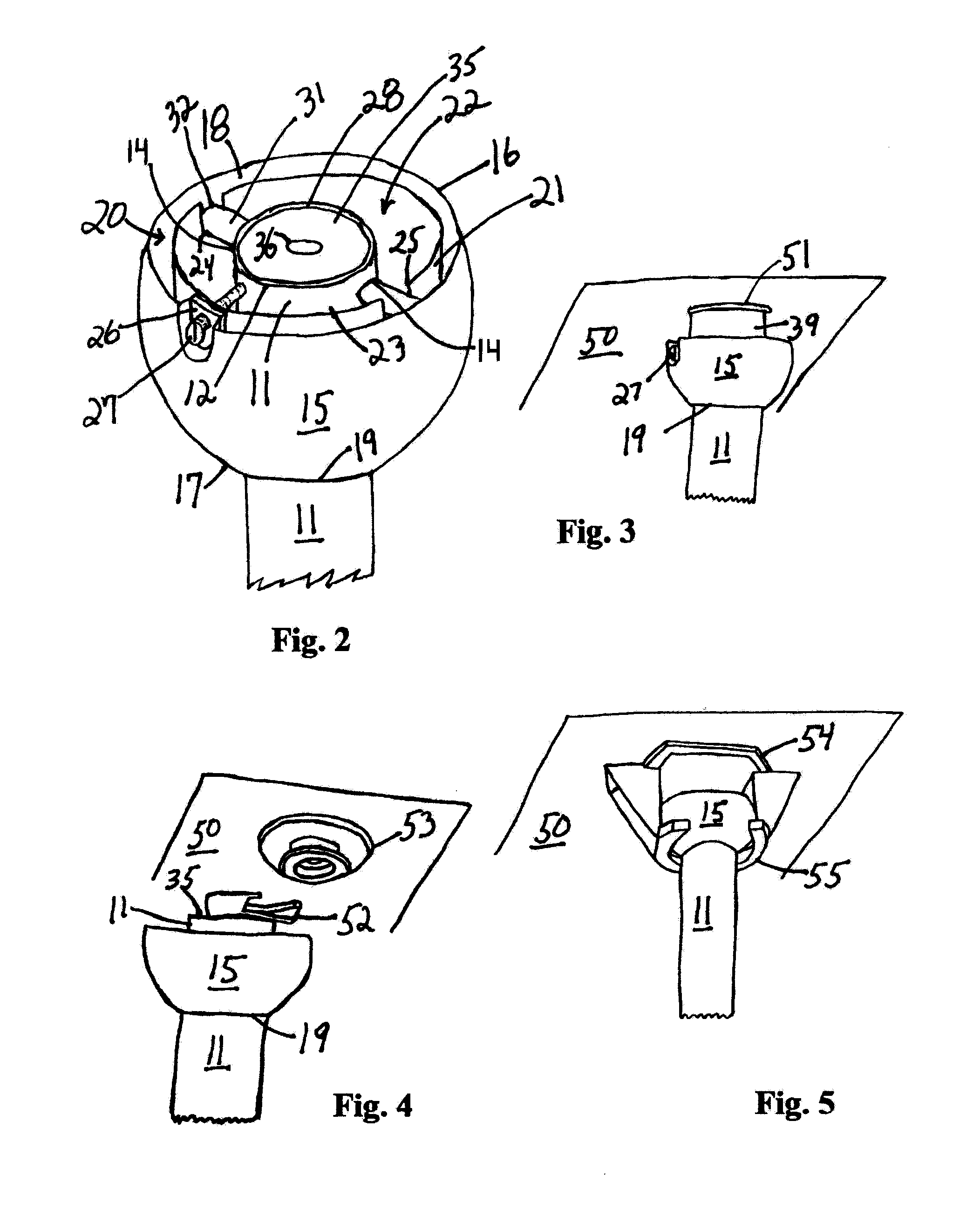 Smartphone or tablet mounting device and method