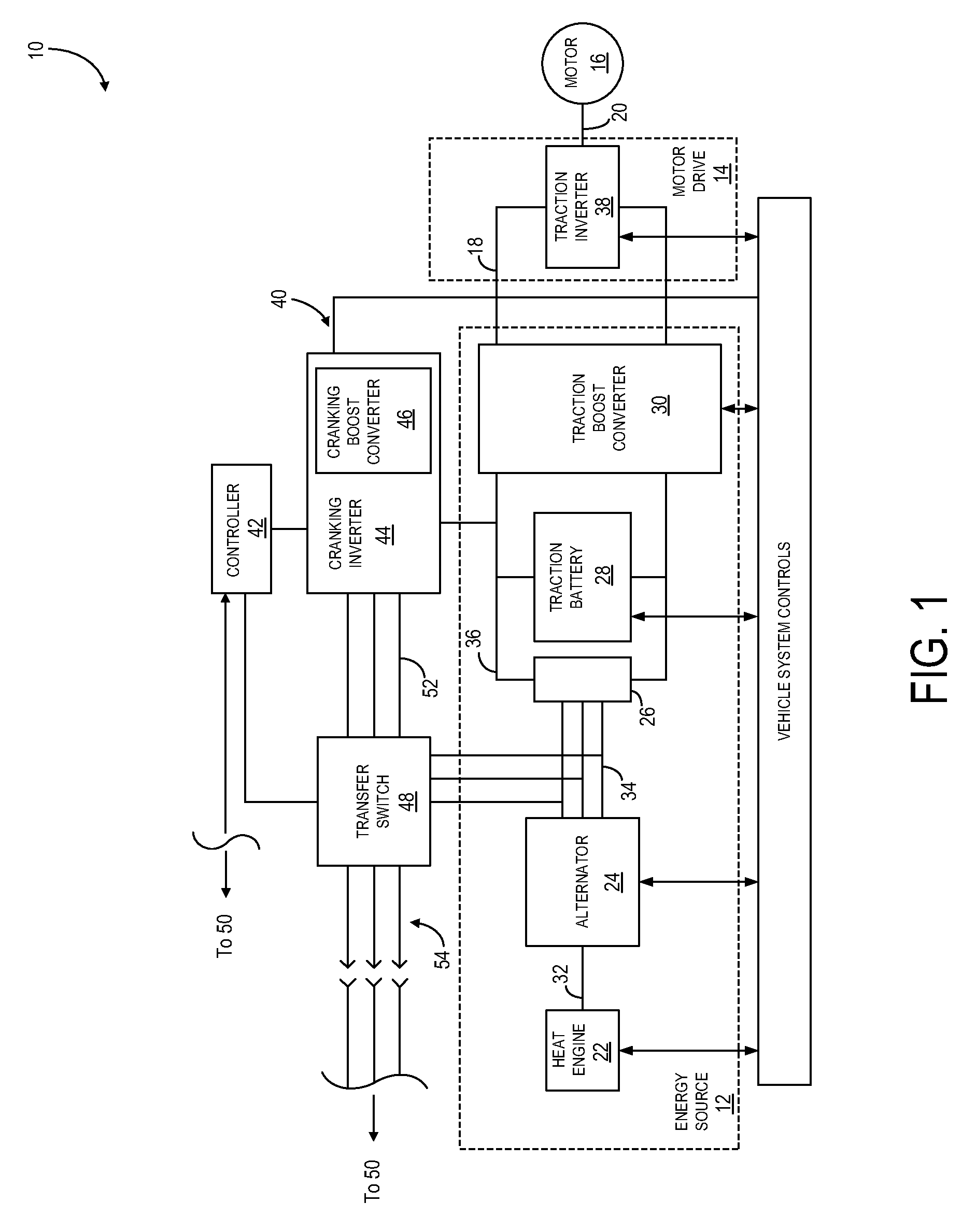 Method and apparatus for producing tractive effort with interface to other apparatus